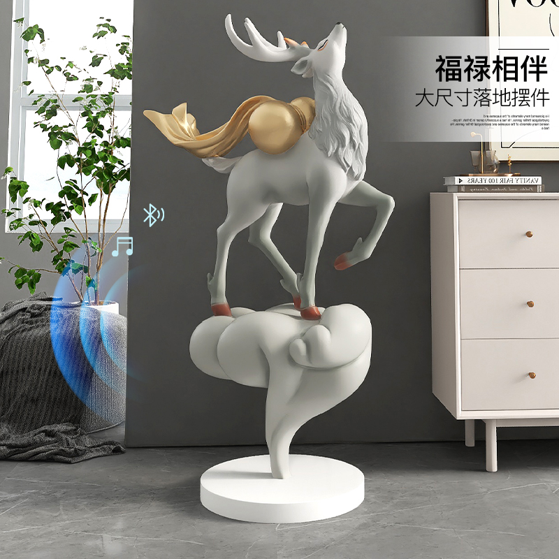 厚牧大型麋鹿客厅装饰摆件