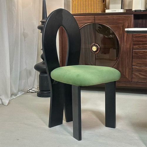 白蜡木人鱼椅法式复古实木餐椅