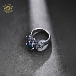 Arthur.k伊邪那美系列日本原创手工做旧925银男女涌泉女小丑戒指