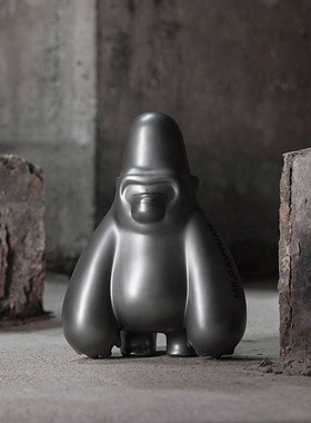 MR.DAVYUAN大卫猿工作室系列涂装银灰色潮玩手办雕塑装饰桌面摆件