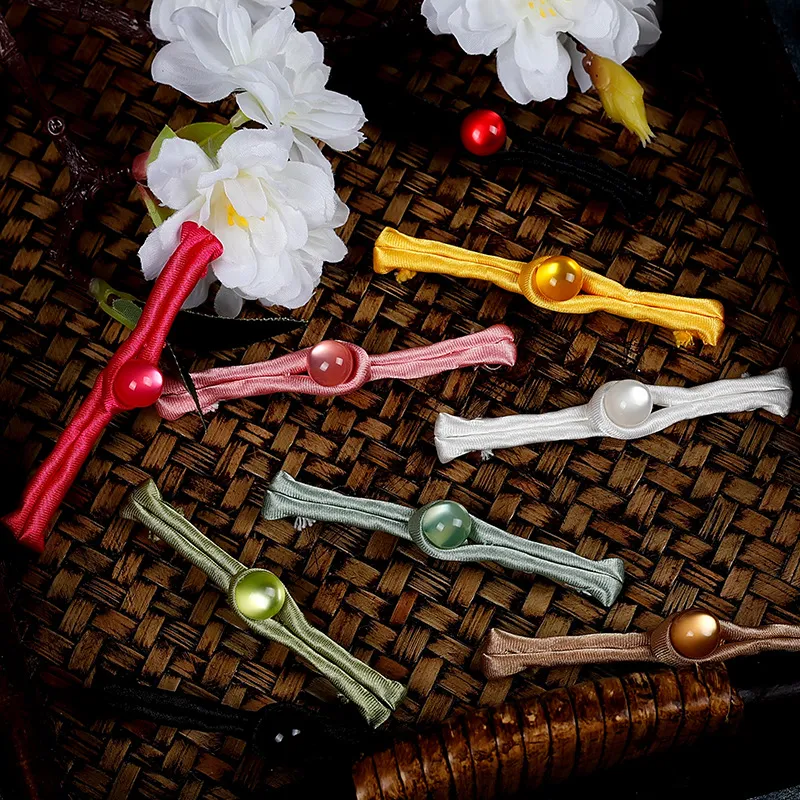 旗袍盘扣扣子玉珠一字 唐装汉服手工编织中式纽扣 中国风服饰辅料