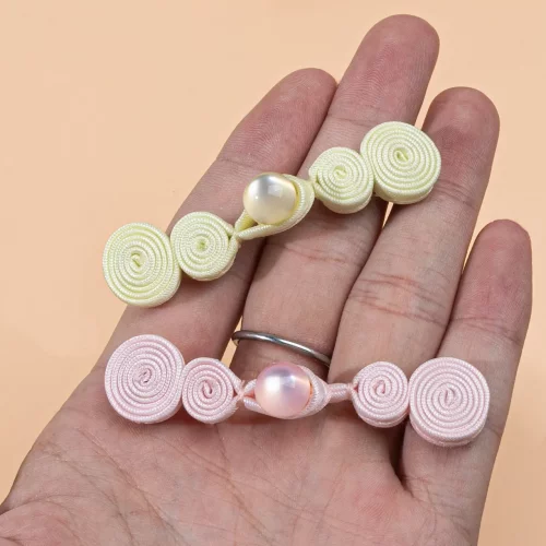 中式旗袍盘扣玉珠葫芦两轮布扣手工编织纽扣唐装汉服礼服服装扣子