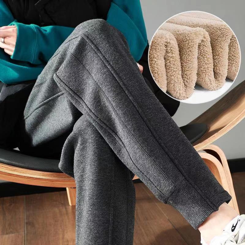 羊羔绒裤子女加厚运动裤