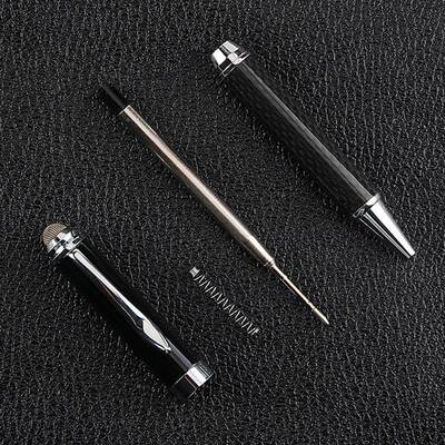 厂容家现金属纤维中油笔圆珠笔金货属笔电伊笔笔触屏转动高碳档礼
