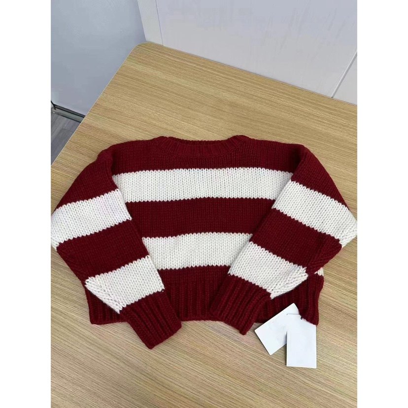 随意中差评的不要拍 新色凯旋门红白条纹圣诞毛衣