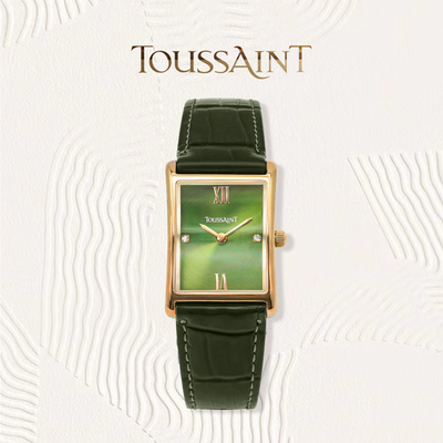 新款TOUSSAINT杜桑小蛮腰系列松林绿 女士手表 钻石手表