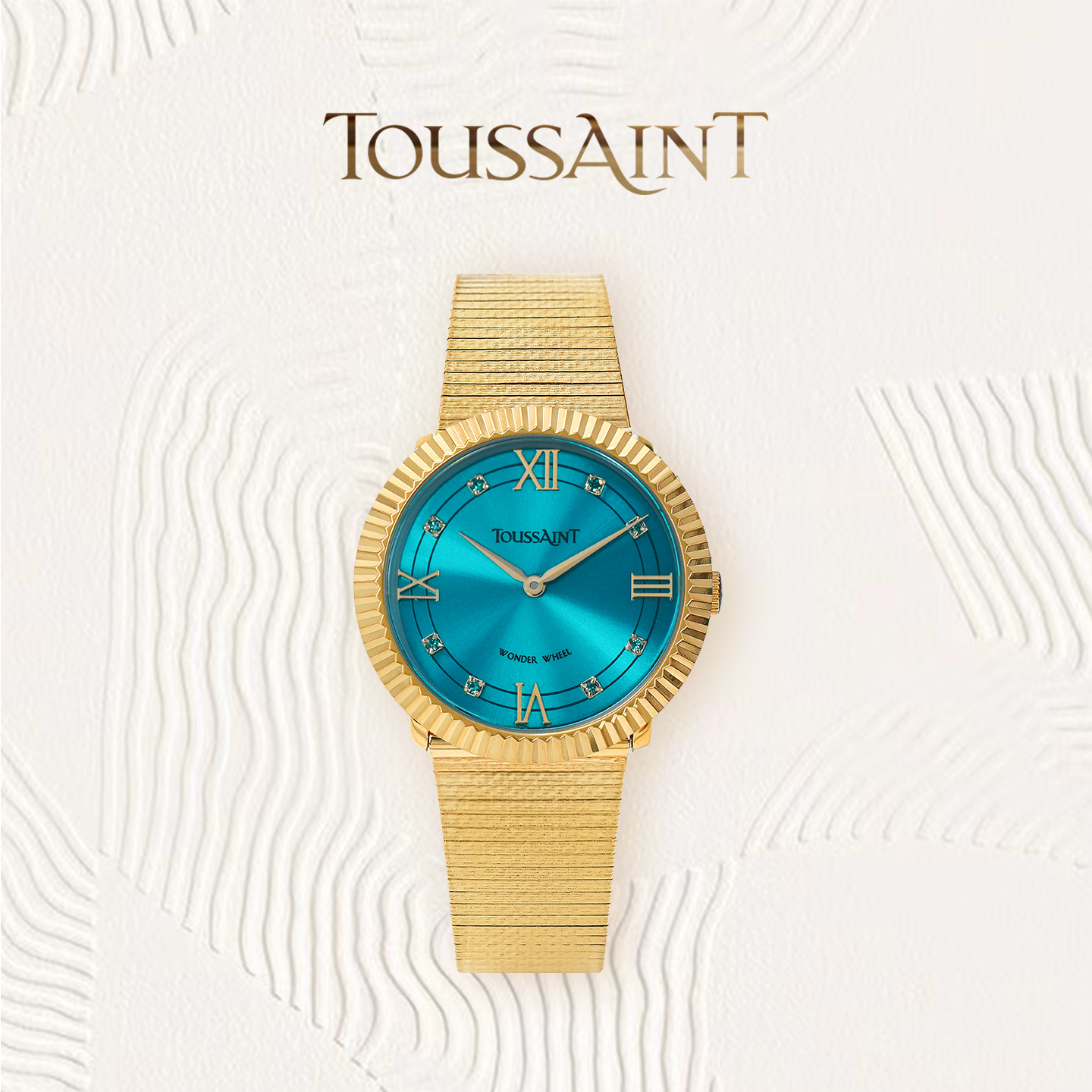 新款TOUSSAINT杜桑摩天轮系列手表 湖水蓝色