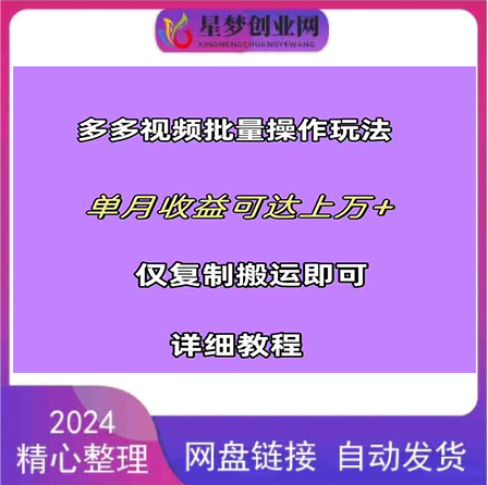 拼多多视频带货快速过爆款选品教程每天轻轻松松赚取三位数佣金