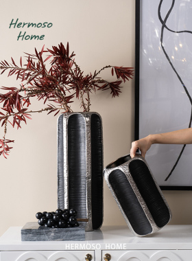 HERMOSO 罗瑞Rory拼色轻奢落地大花瓶陶瓷摆件客厅花器插花玄关