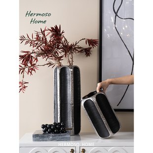 HERMOSO 罗瑞Rory拼色轻奢落地大花瓶陶瓷摆件客厅花器插花玄关