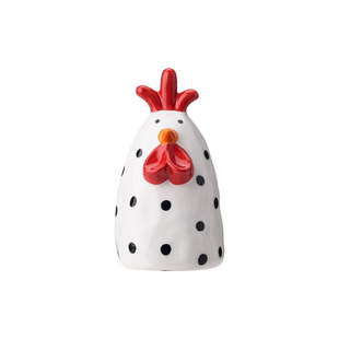 HERMOSO 冰裂纹Chicken 红冠小鸡陶瓷摆件客厅玄关装饰儿童房乔迁
