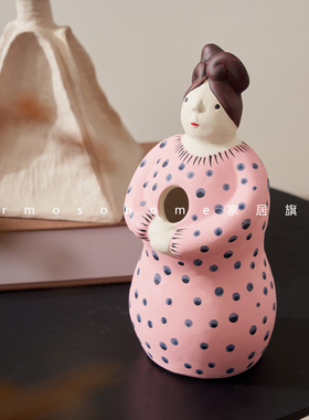 Hermoso工艺品桌面摆件陶瓷花瓶玩伴Idiots手工装饰品创意摆件