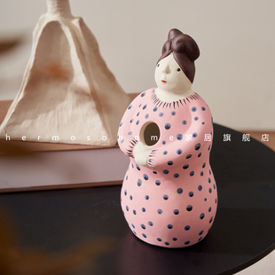 Hermoso工艺品桌面摆件陶瓷花瓶玩伴Idiots手工装饰品创意摆件