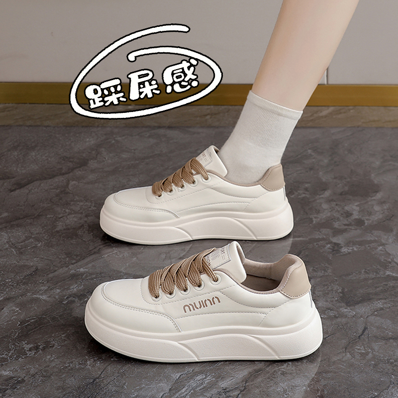 真皮小白鞋女2025新款软底不累脚