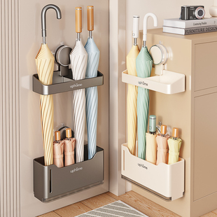 吸盘雨伞收纳架入户门雨伞放置架壁挂伞盒家用门口伞架置物架雨伞