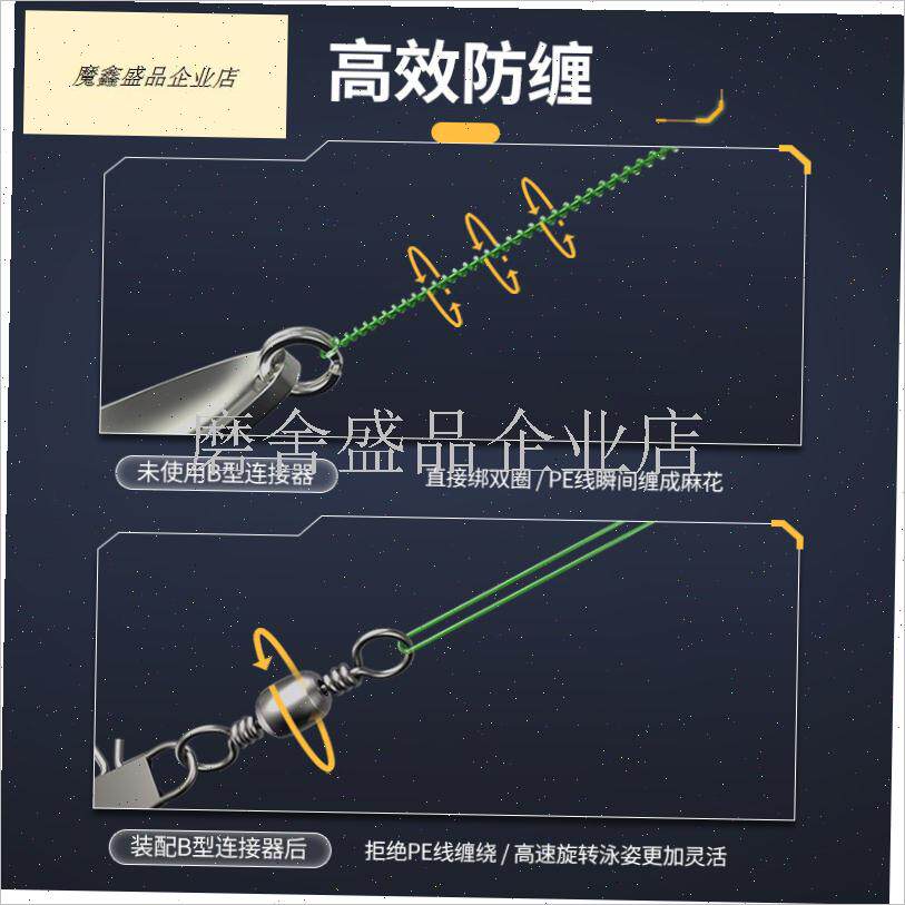 B型别针a连接器樽形8八字环扣快速转环海竿钓鱼渔具小配件垂钓用.