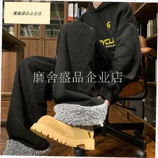 羊羔绒防寒保暖外穿棉裤女款冬季2025新款宽松S休闲加厚灯芯绒裤.