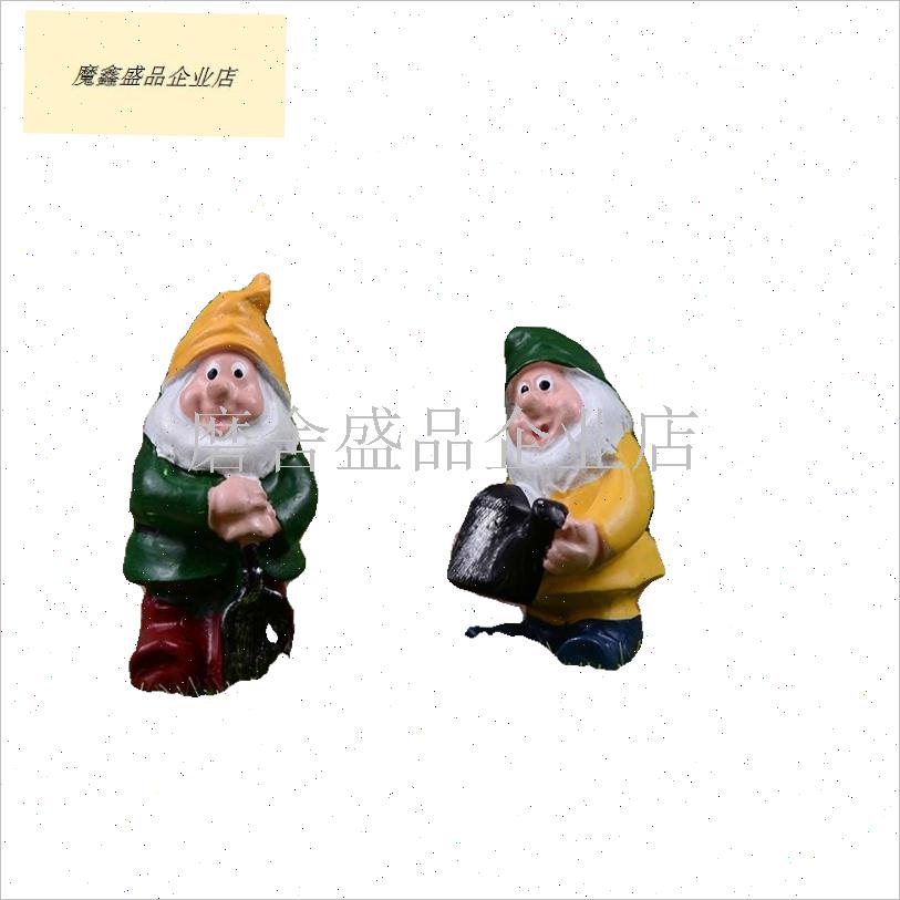 仿真小矮人木门树脂摆件微景观造景花L园阳台庭院装饰石子路.