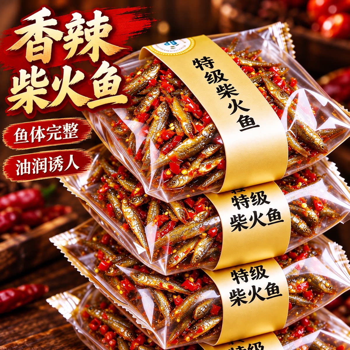 香辣柴火鱼下饭开胃农家湖南特产