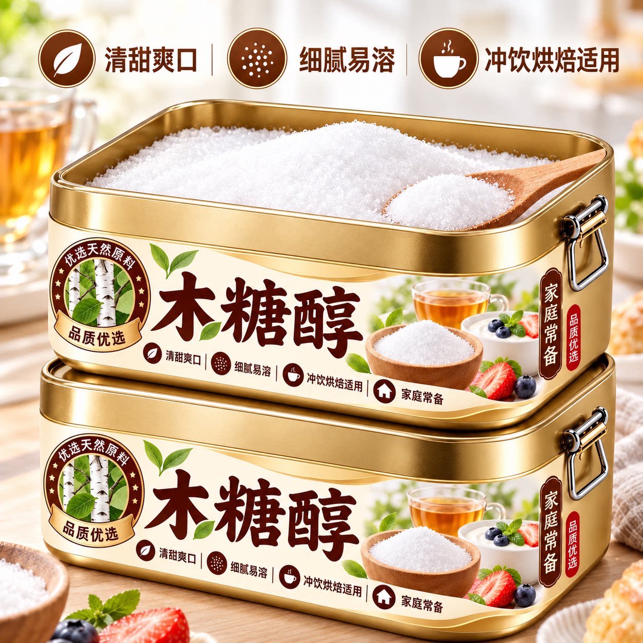木糖醇赤藓糖醇天然食品代糖甜味