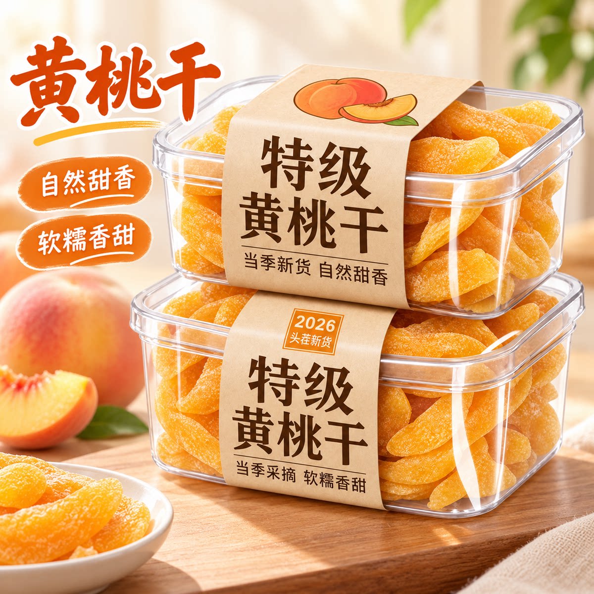 黄桃干特级果脯官方旗舰店正品干