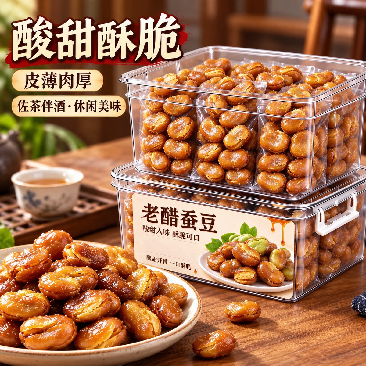 正宗老醋蚕豆官方旗舰店醋兰花豆
