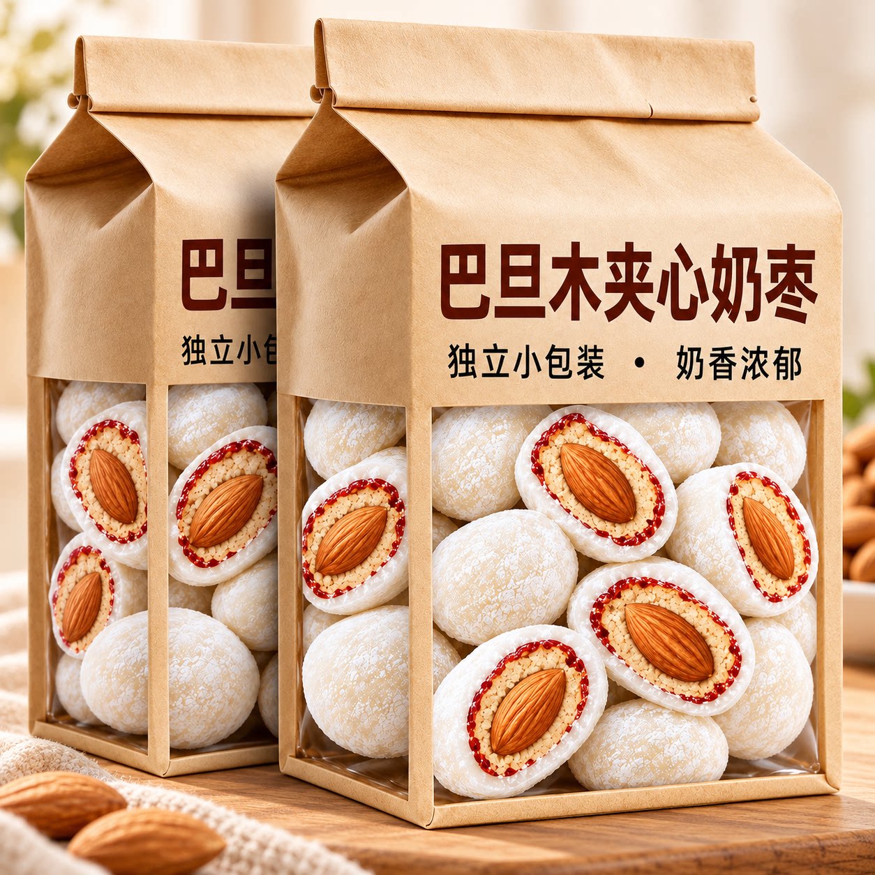 正宗新疆奶枣巴旦木夹心官方旗舰