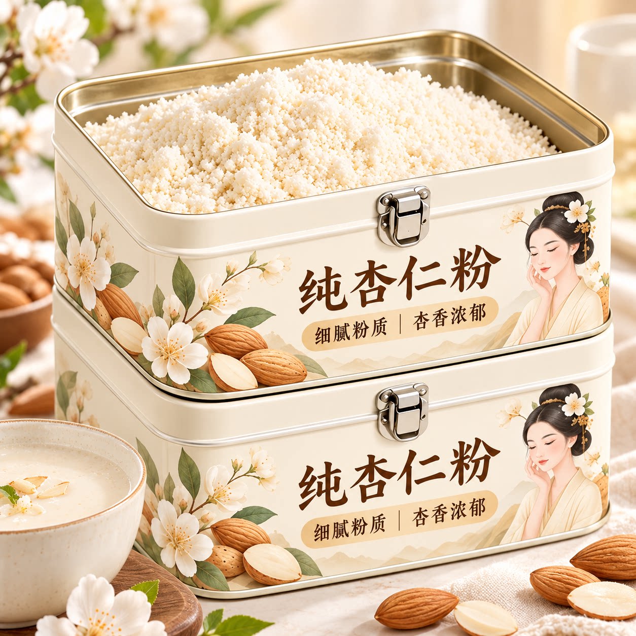 新疆现磨甜杏仁粉营养早餐粉