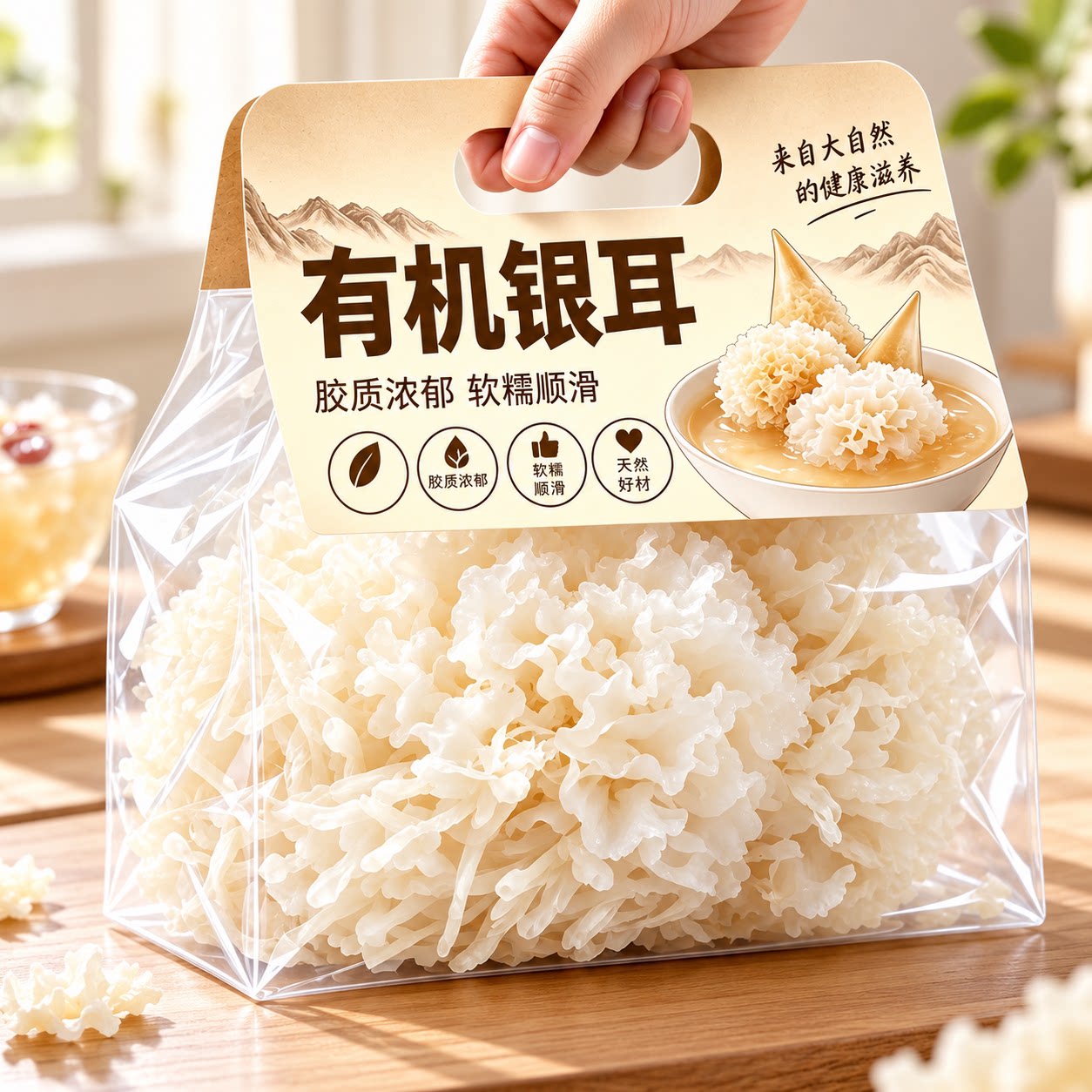 椴木小银耳干货特级野生无硫古田