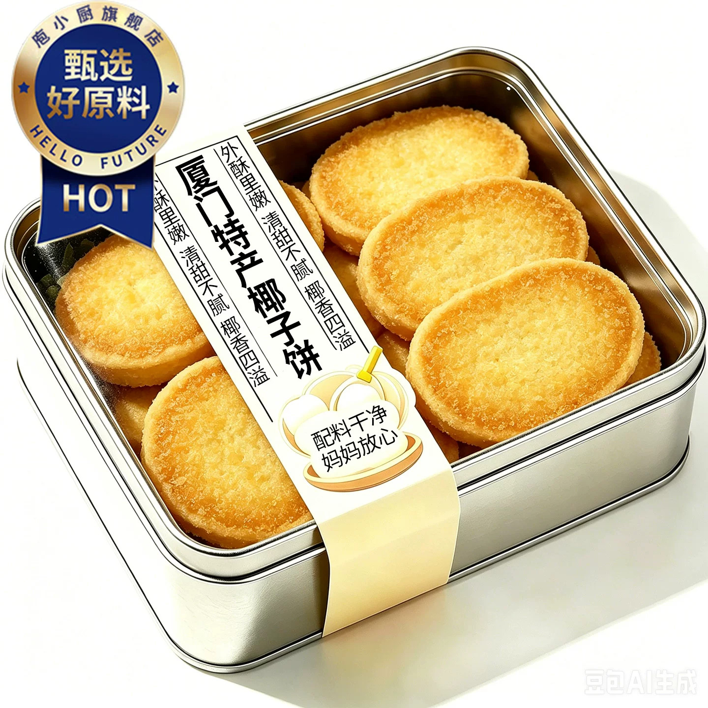 厦门椰子饼特产椰蓉老字号黄油千