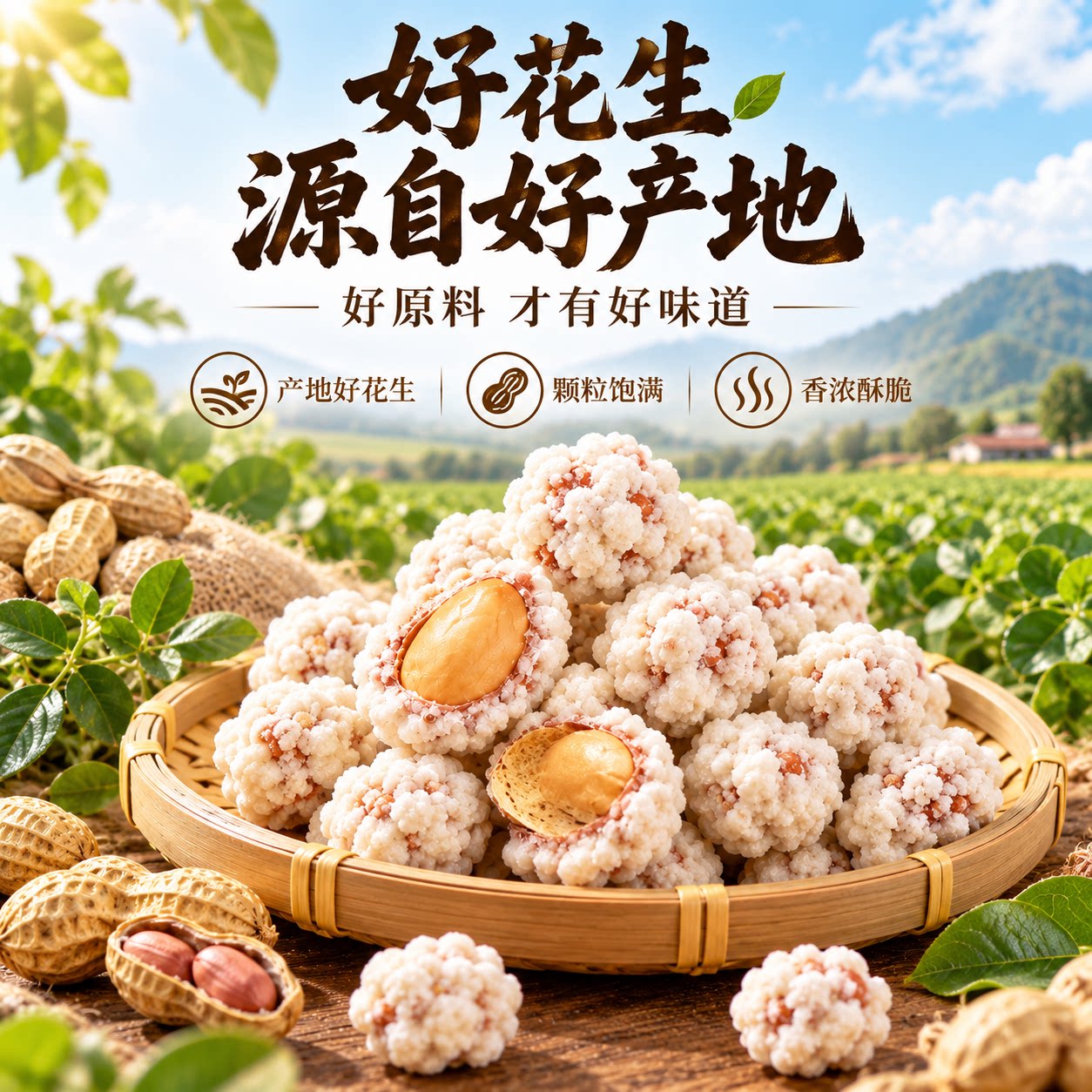 老式糖衣花生香甜酥脆颗粒饱满