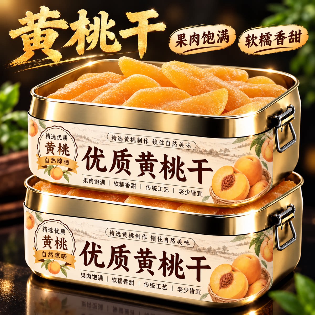 品质黄桃干果脯官方旗舰店正品干