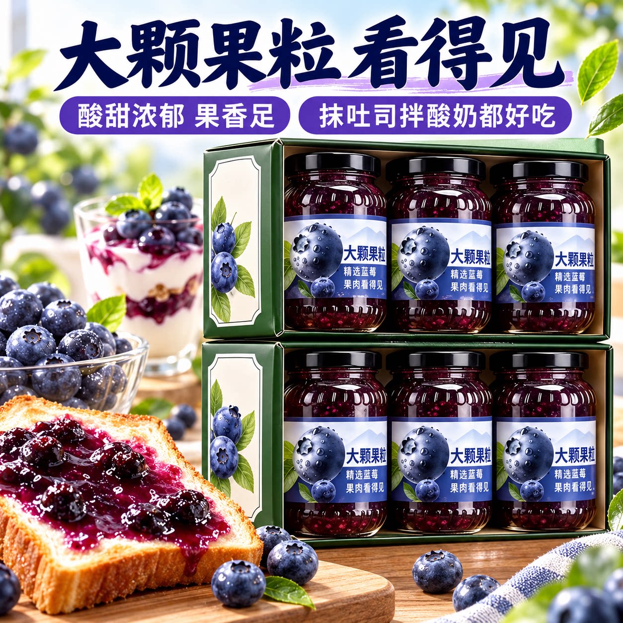云南蓝莓酱果酱官方旗舰店无添加