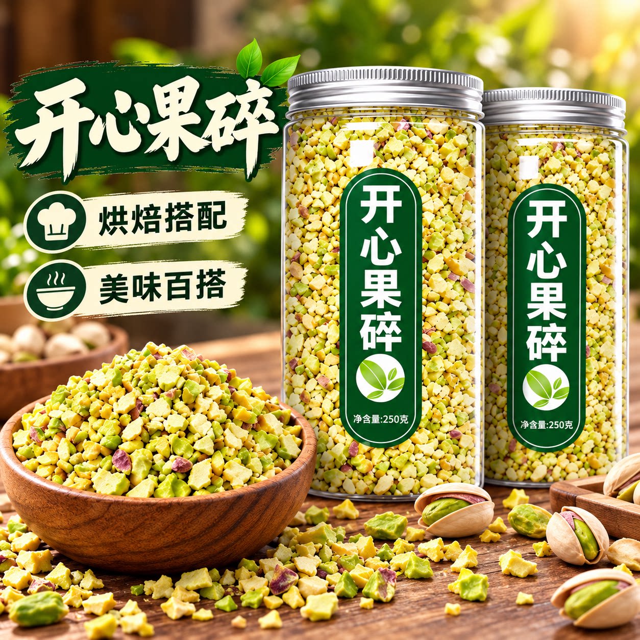 品质熟开心果碎烘焙商用坚果仁碎