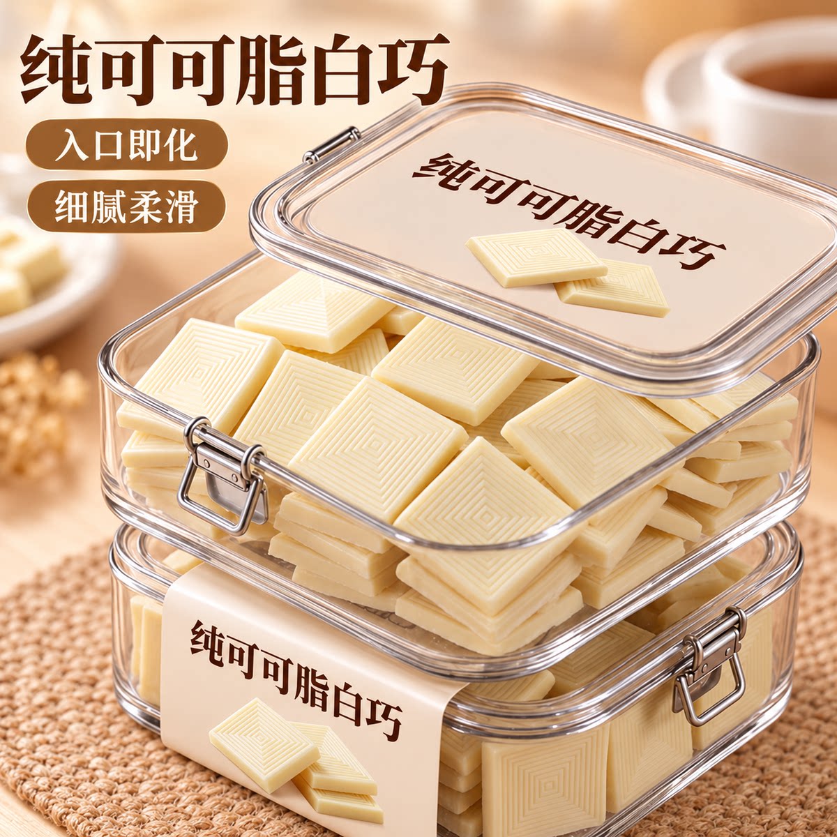 纯可可脂白巧克力烘焙专用巧克力