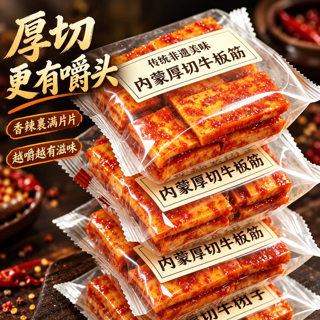 香辣牛板筋官方旗舰店云南特产解