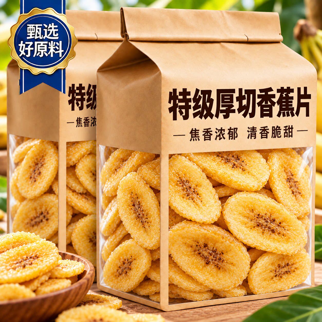 新货冻干烤香蕉片干官方旗舰店