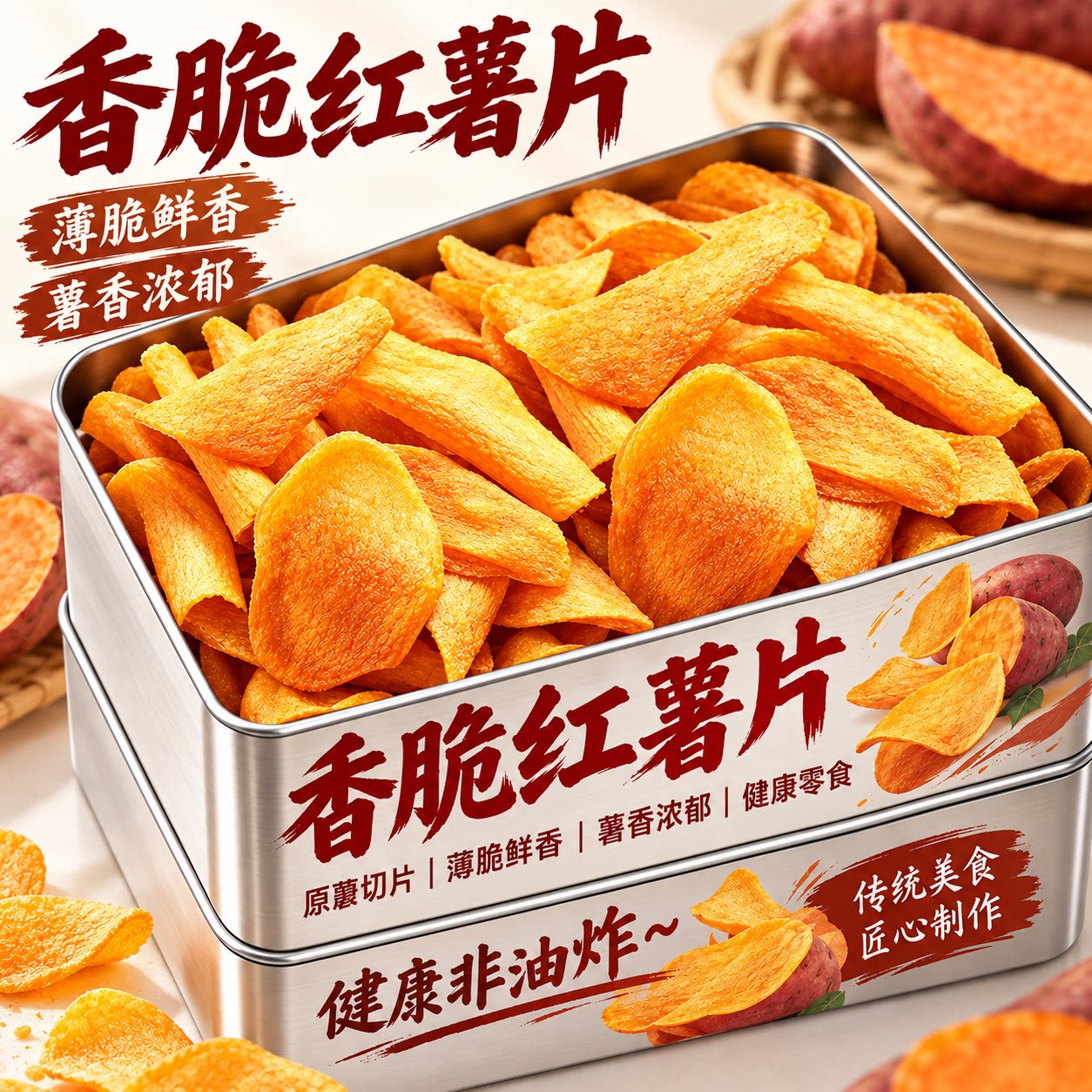 红薯干脆片红薯片干非油炸地瓜干