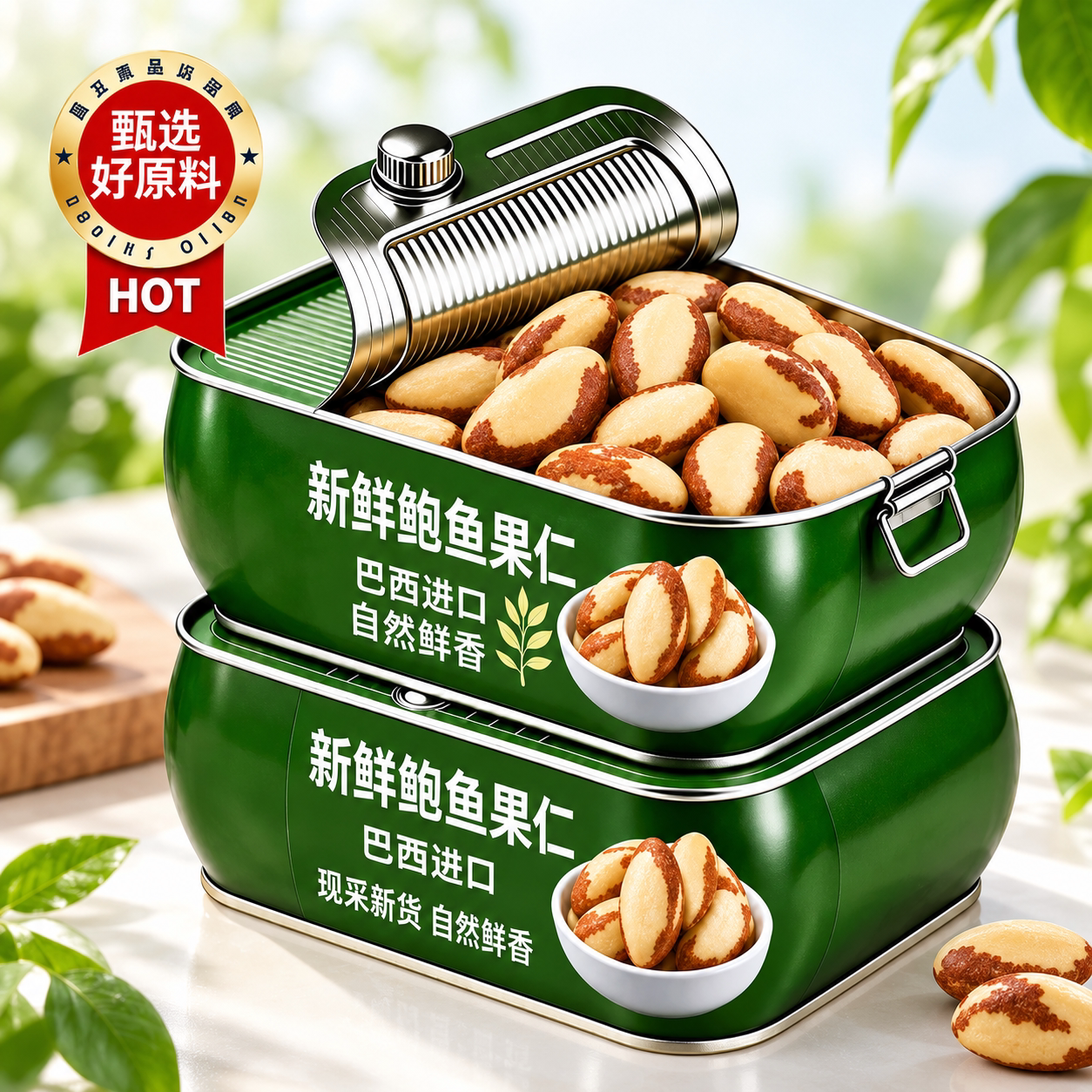 巴西坚果鲍鱼果仁官方旗舰店新货