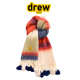 Sava笑脸彩虹毛球马海毛围巾女秋冬季 正品 Drew 加厚保暖条纹围脖