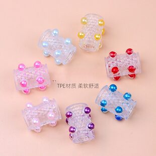 狼牙棒增大增粗男人戴的珠子防掉弹力大硅胶珠圈套锁精环羊眼睛圈