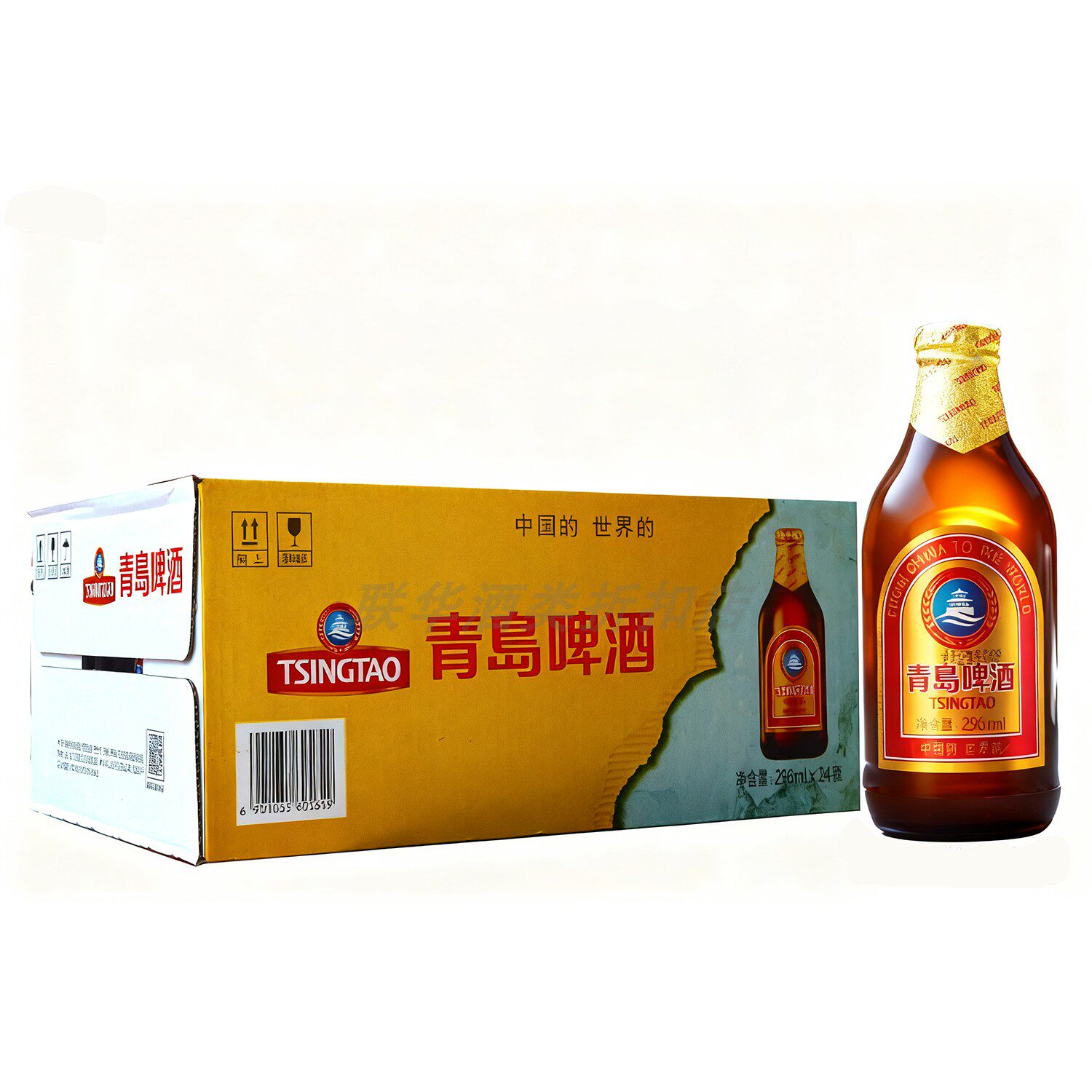 青岛啤酒 小金质296ml*24瓶玻璃瓶装 江浙沪皖包邮
