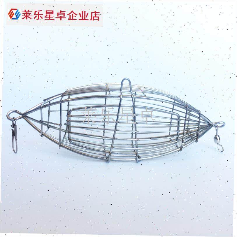海钓船钓橄榄型打m窝器不锈钢诱饵笼打窝笼鱼饵笼路亚笼子钓鱼配.