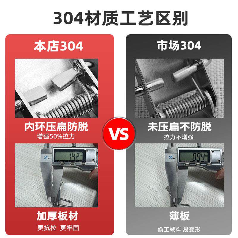不锈钢鸭嘴扣l快速锁扣搭扣锁紧扣铁皮箱拉扣工具箱弹簧卡扣固定;