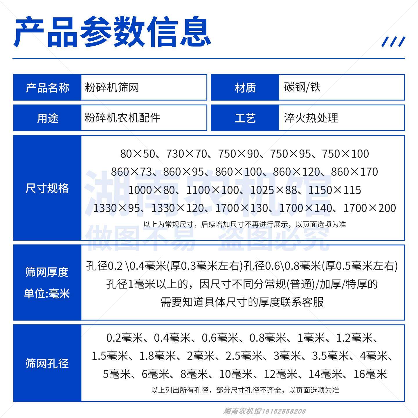 家用26型玉米粉碎机筛网加厚筛片21型饲料机罗片23打粉机筛l子配;