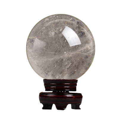 天然白水晶球旺财镇宅