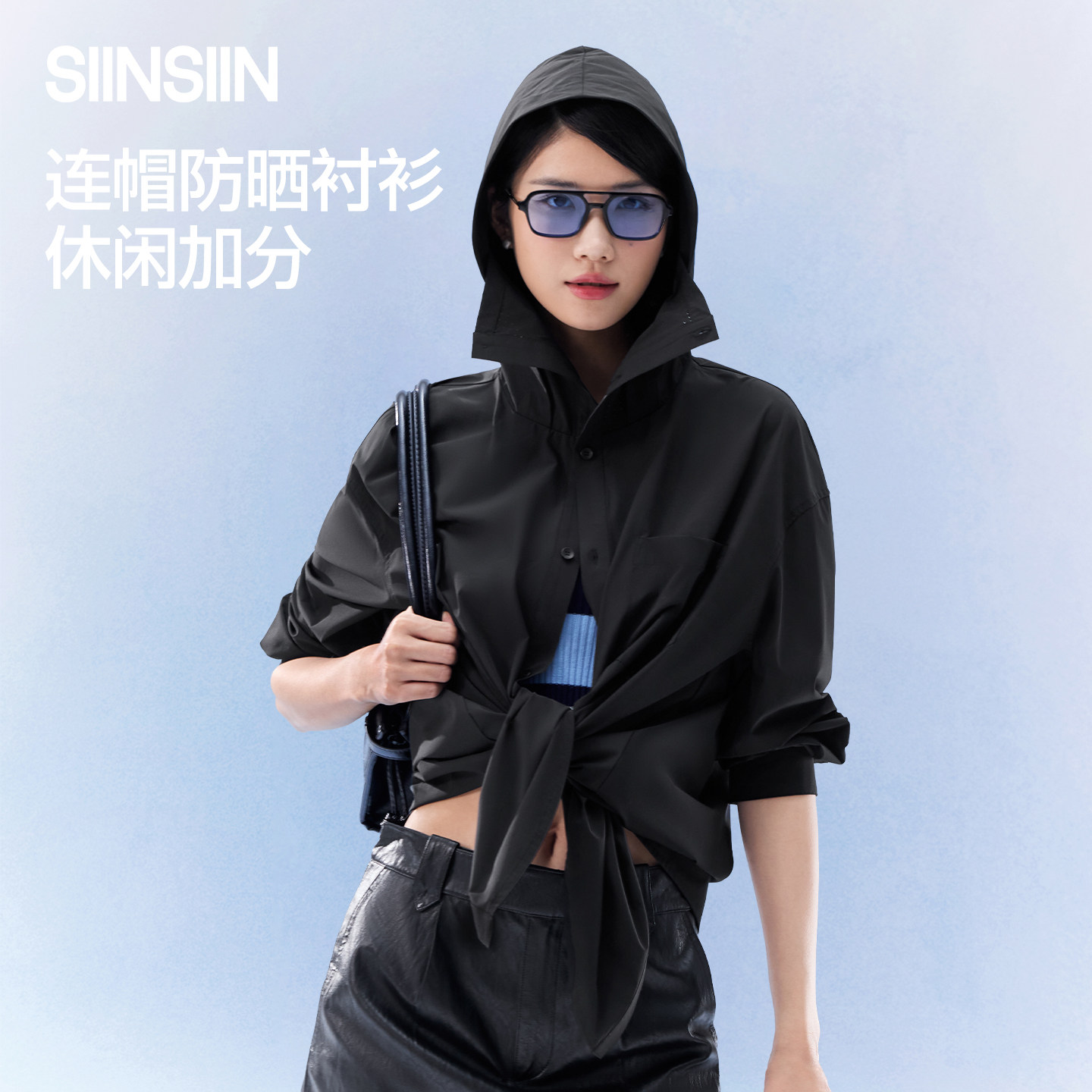 连帽防晒衬衫女防紫外线薄款透气图片