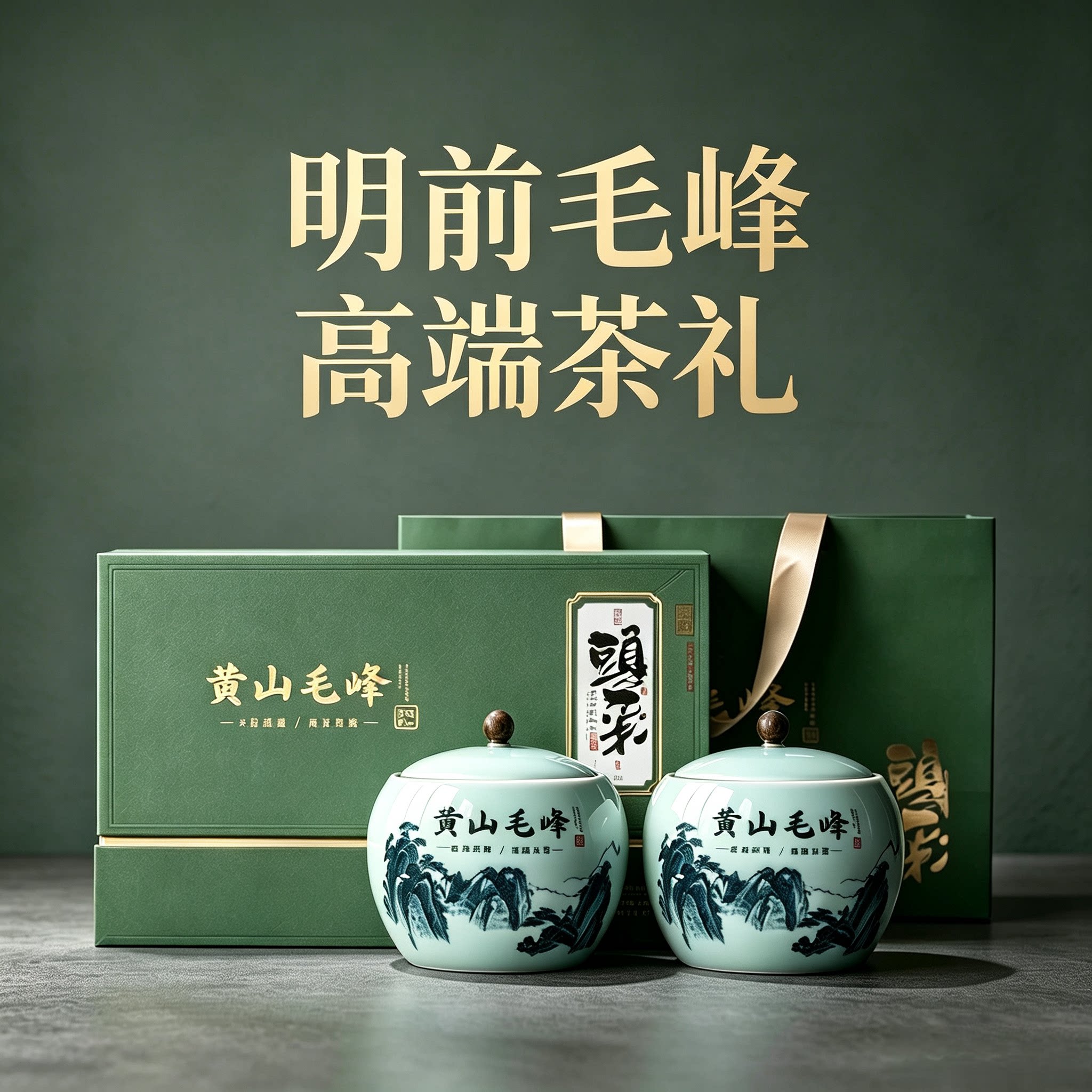 黄山毛峰中秋节礼盒装送礼长辈