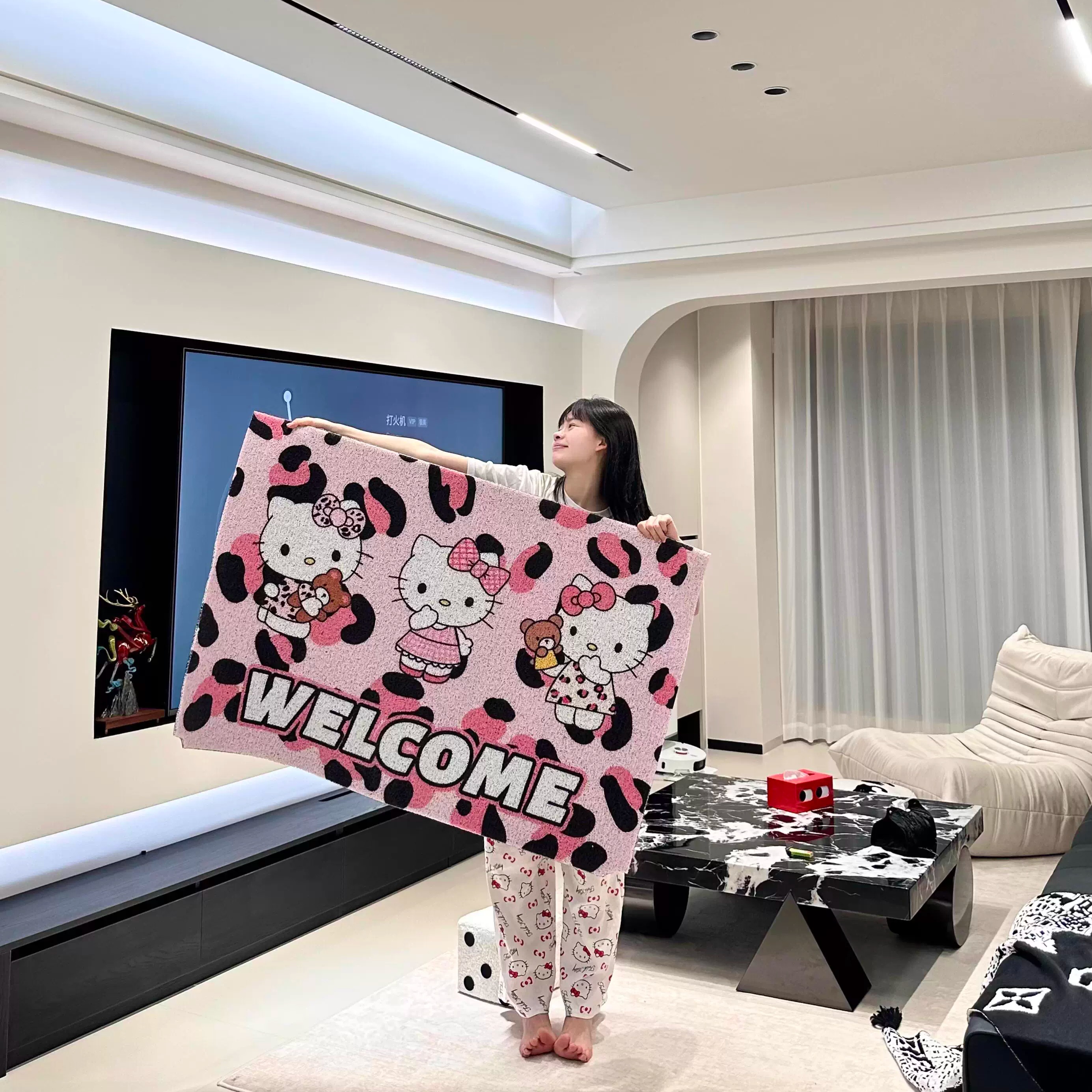 这个kitty地垫也太好看了！