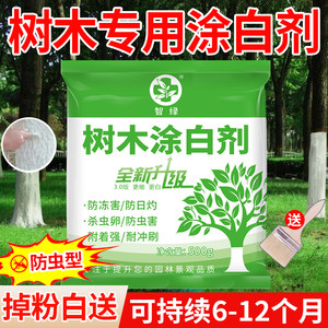 树木涂白剂果树刷白防虫蚀防冻霜大树干防寒防日灼石灰粉可喷可涂